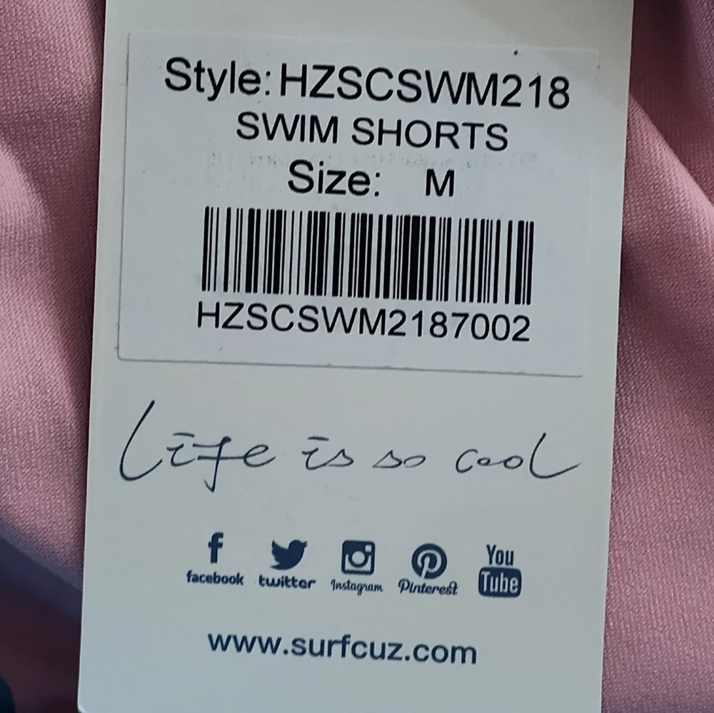 NWT Surfcuz Men's Pink & Blue Flamingo Swim Shorts | Sz Medium